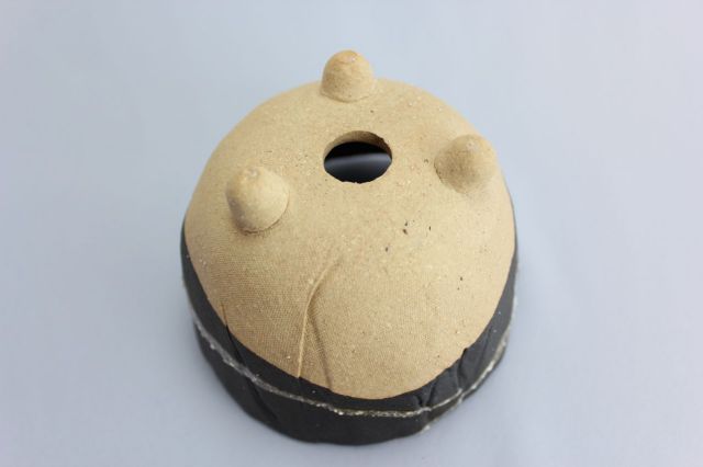 黒泥三ツ足,4号,信楽焼,植木鉢,盆栽鉢