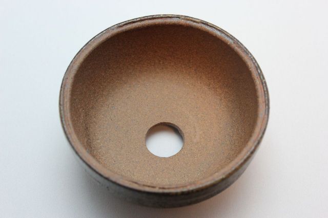 手造足付中深,4号,信楽焼,植木鉢,盆栽鉢