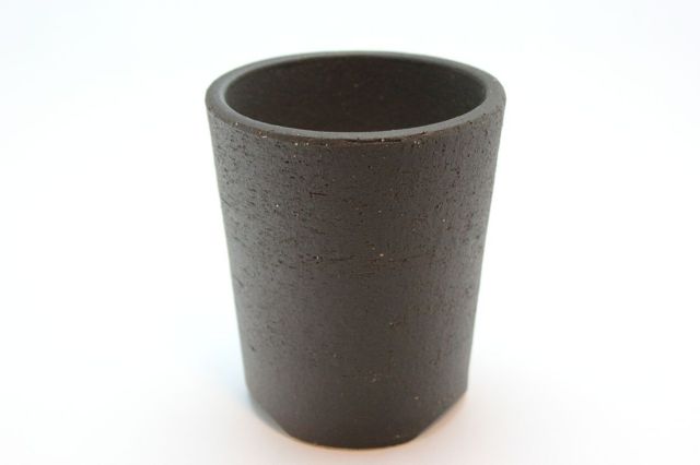 深切立黒色,4号,信楽焼,植木鉢,盆栽鉢