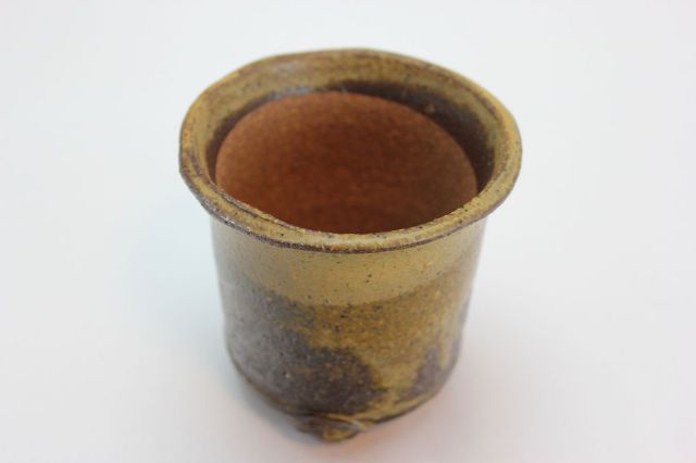 鉄伊羅保ソリひねり,3.5号,信楽焼,植木鉢,盆栽鉢