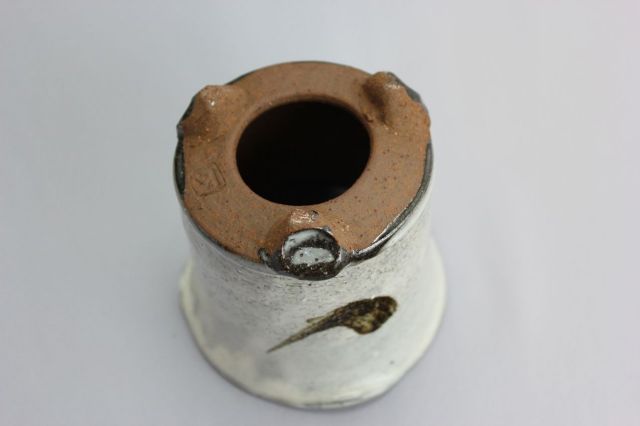 白中深丸,3.5号,信楽焼,植木鉢,盆栽鉢