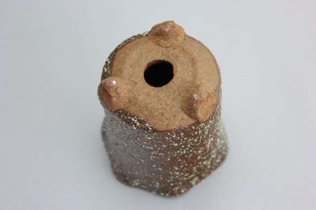 万作砂入茶花形,2号,信楽焼,植木鉢,盆栽鉢