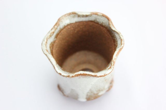 万作白花形,2号,信楽焼,植木鉢,盆栽鉢