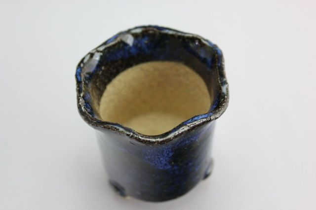 万作生子花形,2号,信楽焼,植木鉢,盆栽鉢