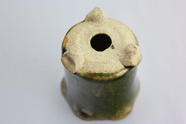 万作緑花形,2号,信楽焼,植木鉢,盆栽鉢