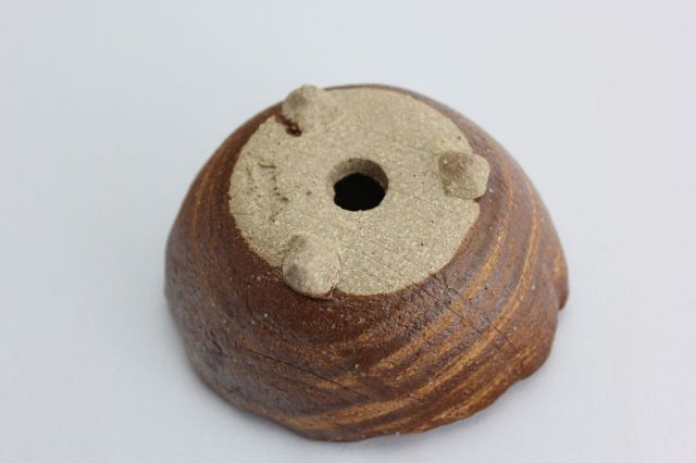 茶中浅ちぎり丸,3号,信楽焼,植木鉢,盆栽鉢