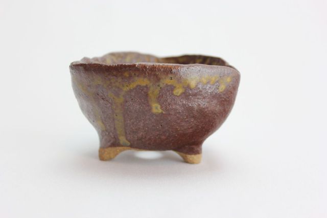 万作鉄イラボ,三角型,3号,信楽焼,植木鉢