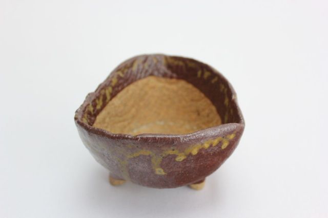 万作鉄イラボ,三角型,3号,信楽焼,植木鉢