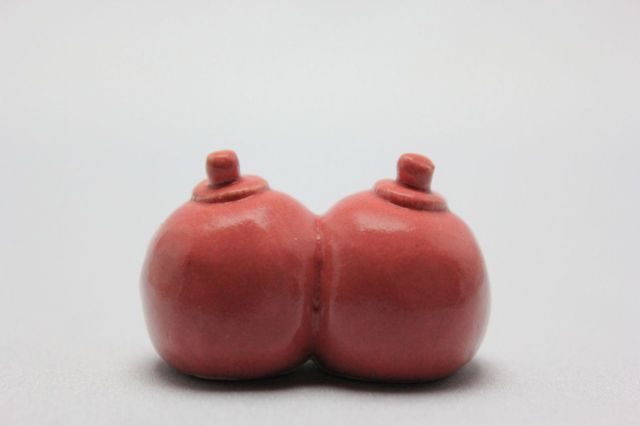 Rey作,おっぱい,盆栽道具置き(ピンク),添景,マン盆栽