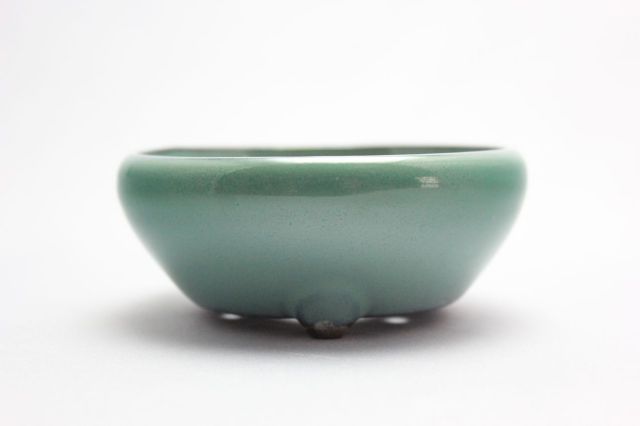 織部丸鉄鉢,3号,瀬戸焼,植木鉢,盆栽鉢