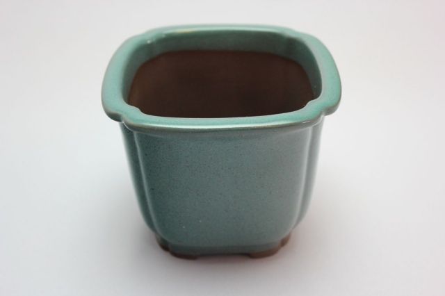 正方隅入,織部,3.5号,瀬戸焼,植木鉢