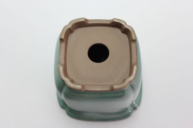 正方隅入,織部,3.5号,瀬戸焼,植木鉢