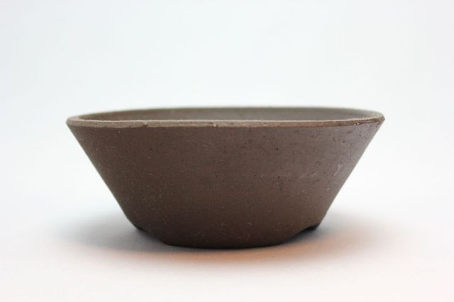 ウデ荒土そり丸,4号,常滑焼,植木鉢,盆栽鉢