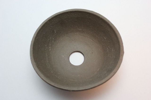 ウデ荒土そり丸,4号,常滑焼,植木鉢,盆栽鉢