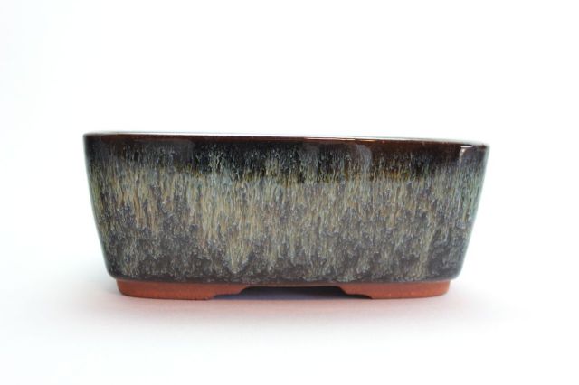 燿山長方撫角切立中深,5号,常滑焼,植木鉢,盆栽鉢