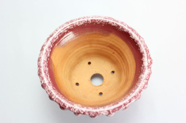 秀峰,丸鉄打,4号,常滑焼,植木鉢