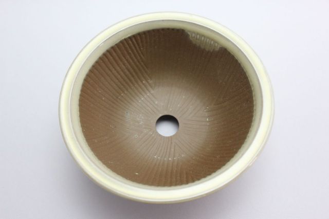 すり鉢,クリーム5号,萬古焼,植木鉢,盆栽鉢