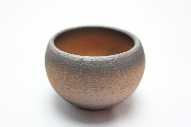 丸球鉢,黒吹,萬古焼,植木鉢,盆栽鉢