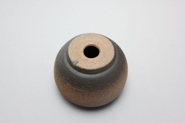 丸球鉢,黒吹,萬古焼,植木鉢,盆栽鉢