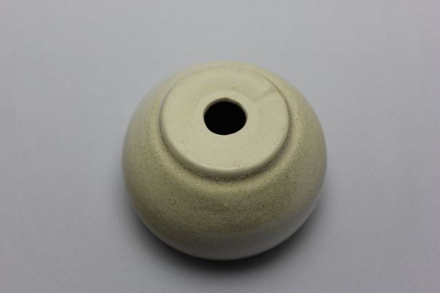 丸球鉢,白砂,萬古焼,植木鉢,盆栽鉢