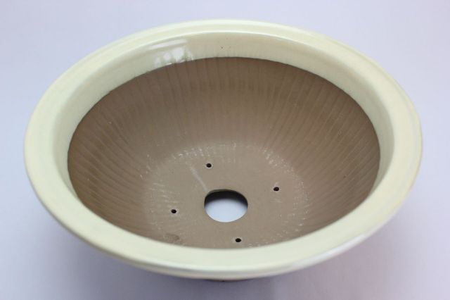 すり鉢,クリーム,8号,萬古焼,植木鉢