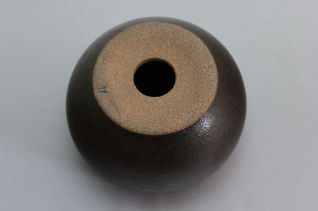 丸球鉢,墨釉,3号,萬古焼,植木鉢