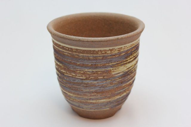 雪割草鉢,刷毛目,3.5号,萬古焼,植木鉢