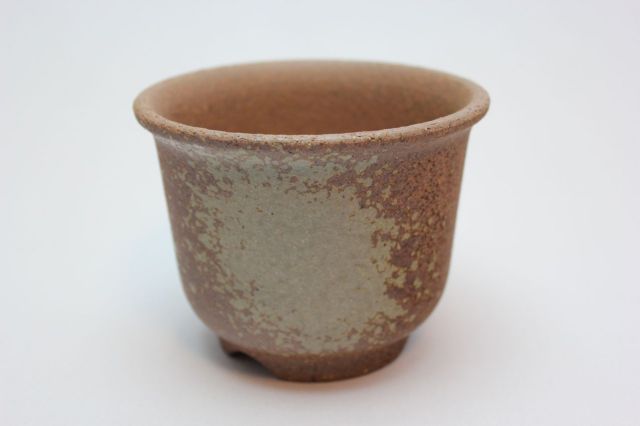 えびね鉢,荒泥吹,4号,萬古焼,植木鉢