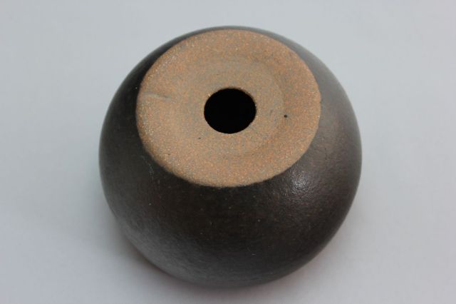 丸球鉢,緑縁,3号,萬古焼,植木鉢