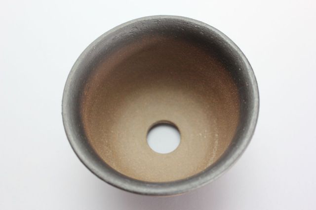 エビネ鉢,黒吹,4号,萬古焼,植木鉢