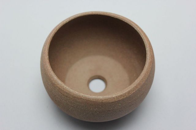 丸球鉢,梨地,3号,萬古焼,植木鉢