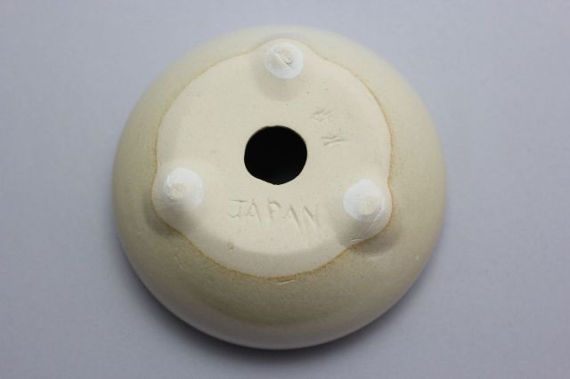 鉄鉢,クリーム,3号,萬古焼,植木鉢