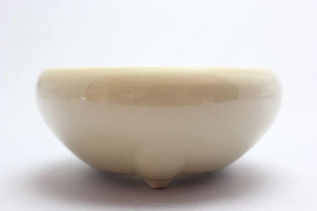 鉄鉢,クリーム,5号,萬古焼,植木鉢