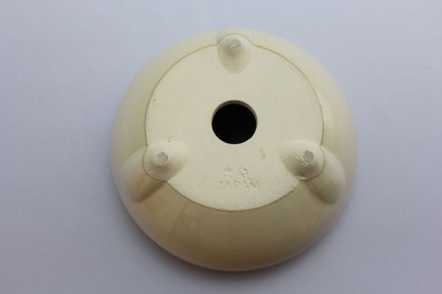 鉄鉢,クリーム,5号,萬古焼,植木鉢