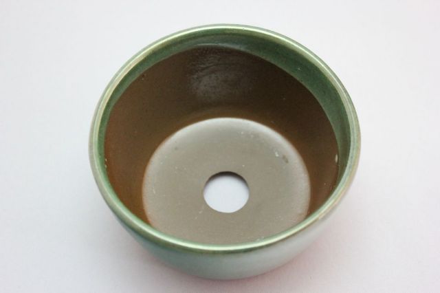 丸切立織部,3号,萬古焼,植木鉢,盆栽鉢