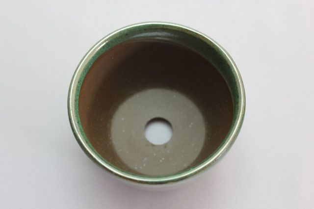 丸切立織部,2.5号,萬古焼,植木鉢,盆栽鉢