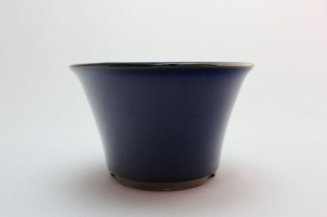 ウデ中深そり焼締,4号,萬古焼,植木鉢,盆栽鉢