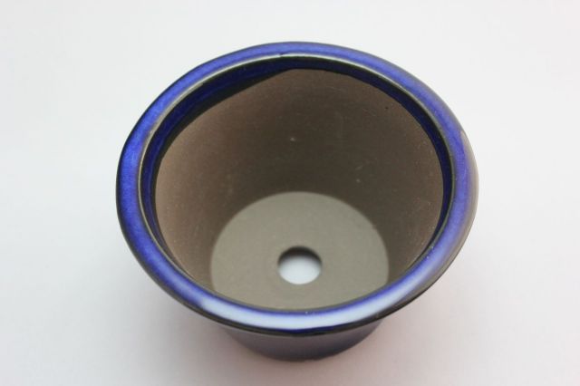 ウデ中深そり焼締,4号,萬古焼,植木鉢,盆栽鉢