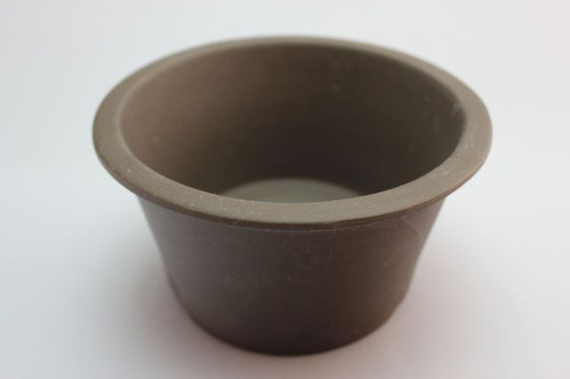 ウデ中深そり焼締,5号,萬古焼,植木鉢,盆栽鉢