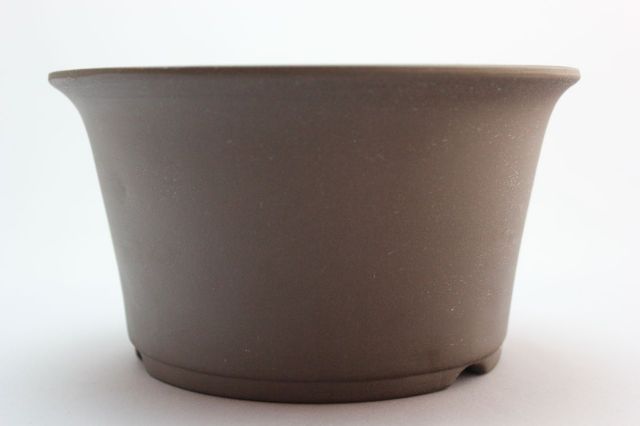 ウデ中深そり焼締,5号,萬古焼,植木鉢,盆栽鉢