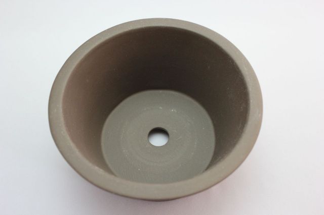 ウデ中深そり焼締,5号,萬古焼,植木鉢,盆栽鉢