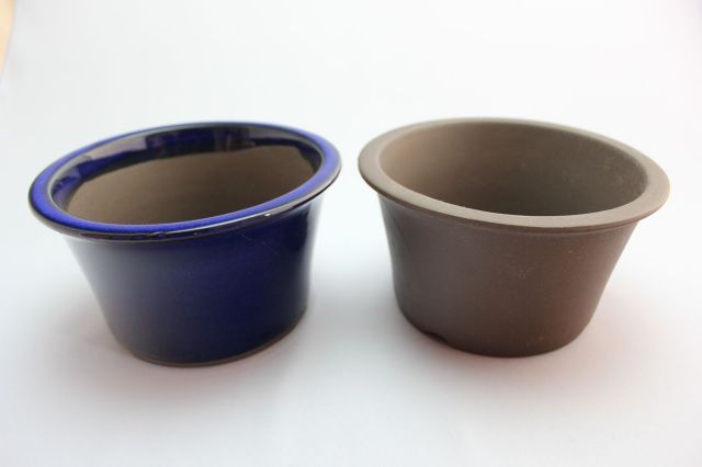 ウデ中深そり焼締,5号,萬古焼,植木鉢,盆栽鉢