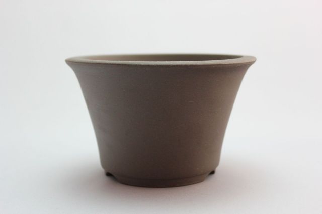 ウデ中深そり生子,4号,萬古焼,植木鉢,盆栽鉢