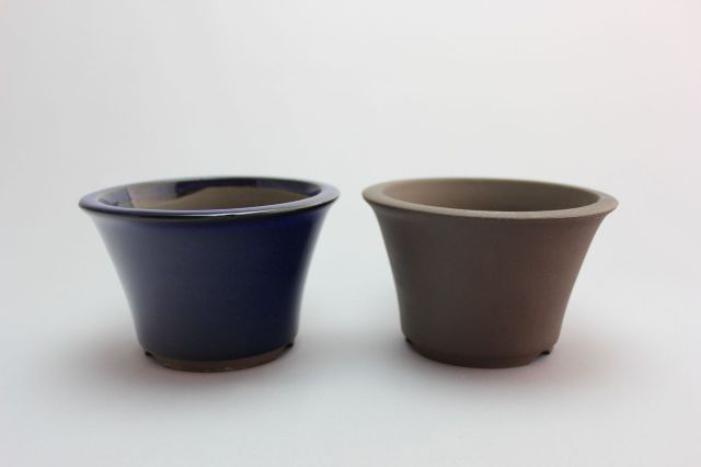 ウデ中深そり生子,4号,萬古焼,植木鉢,盆栽鉢