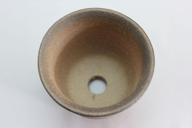 丸黒吹,3号,萬古焼,植木鉢,盆栽鉢