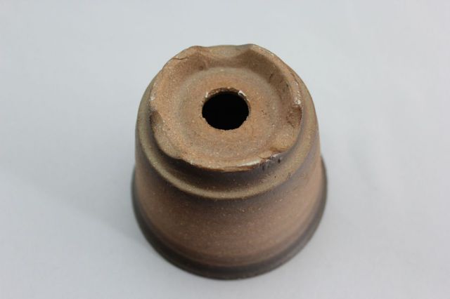 丸黒吹,3号,萬古焼,植木鉢,盆栽鉢