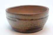 手造足付中深,6号,信楽焼,植木鉢,盆栽鉢