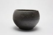 丸球鉢,墨釉,萬古焼,植木鉢,盆栽鉢
