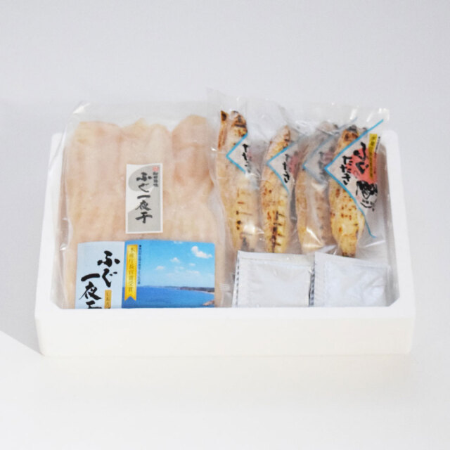 ふぐ一夜干・たたき詰合 210g/4本 箱入 UT50 (8129)