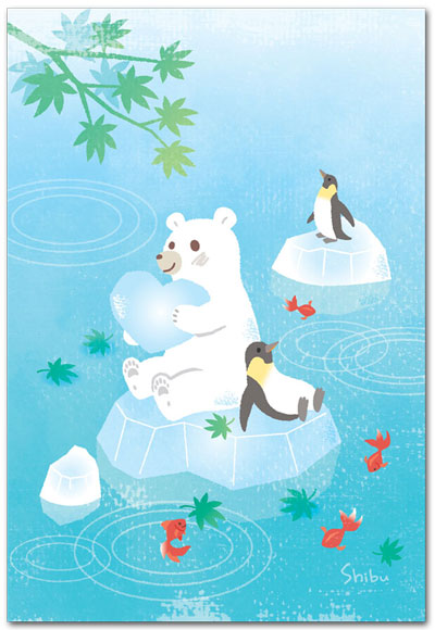 しろくまとペンギン